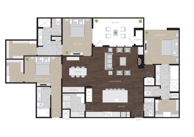 Penthouse 1 3021 floor plan